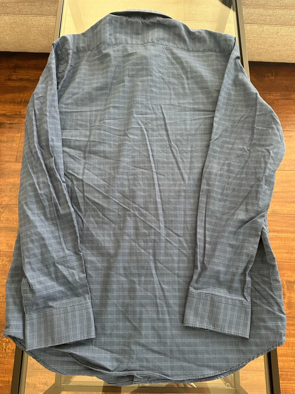 Banana Republic Blue Plaid Dress Shirt